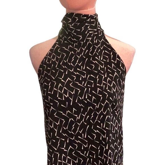 BANANA REPUBLIC FACTORY NWT SLEEVELESS DRESS BLACK WHITE SIZE 0 - Picture 8 of 10